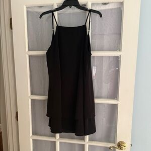 Elegant Black Sleeveless Mini Dress